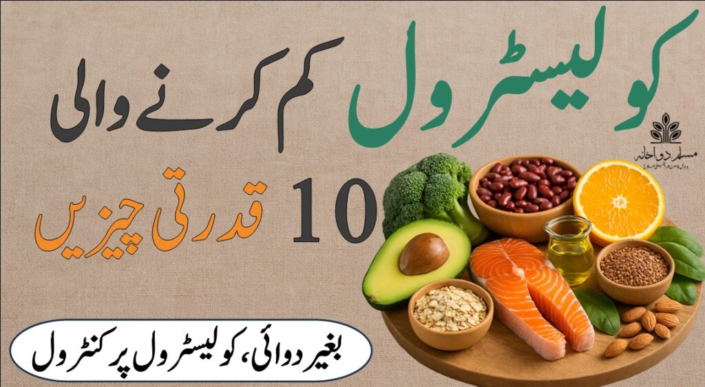 کولیسٹرول کم کرنے والی غذائیں