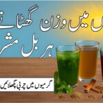 گرمیوں میں وزن گھٹانے والے ہربل مشروبات کی تصویر – دیسی جڑی بوٹیوں، گلاس اور پس منظر میں سورج کی جھلک